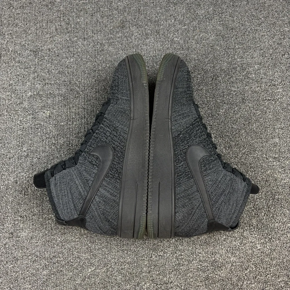 Nike Air Force 1 Ultra Flyknit Mid Dark Grey Black 817420-001 Men's Size 10